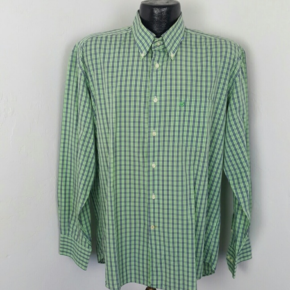 Barbour men classic button up shirt long sleeve logo regular fit size L - Picture 2 of 8